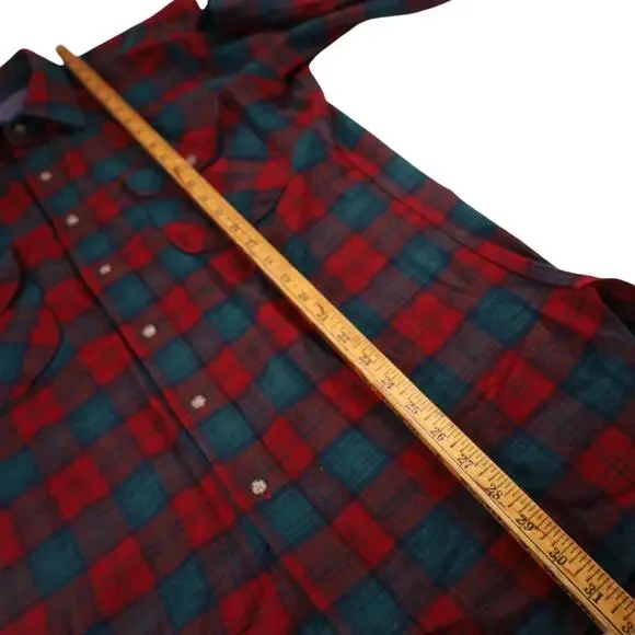 Vintage Pendleton %100 Wool Lindsay Tartan Plaid Flannel Shirt - Picture 10 of 10